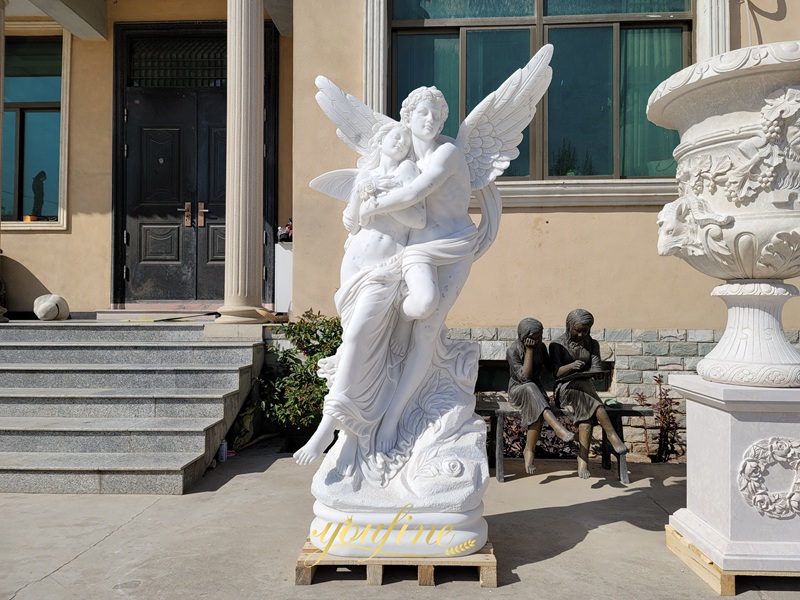 Beautiful white Marble Apollo and Daphne Statue