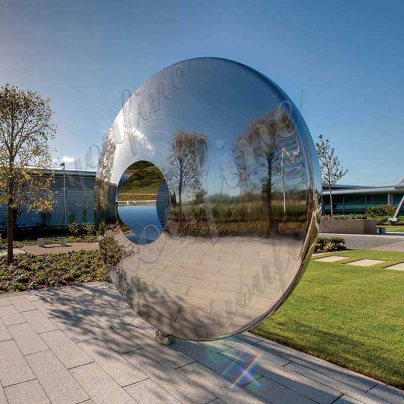 Large Stainless Steel Mirror Sculpture Contemporary Outdoor Sculptures