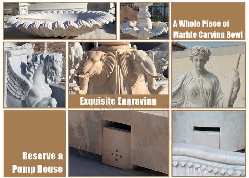 Marble Tiered Waterfall Fountains for Hotel on Hot Selling