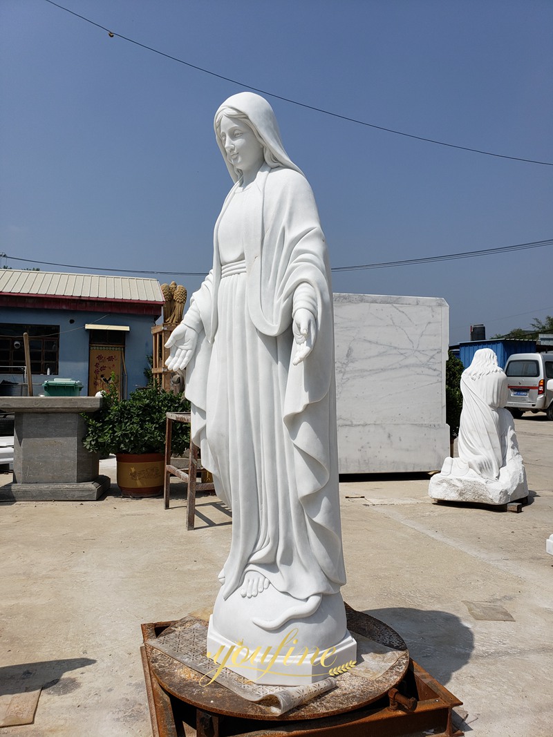 Marble Virgin Mary Statue for a Church