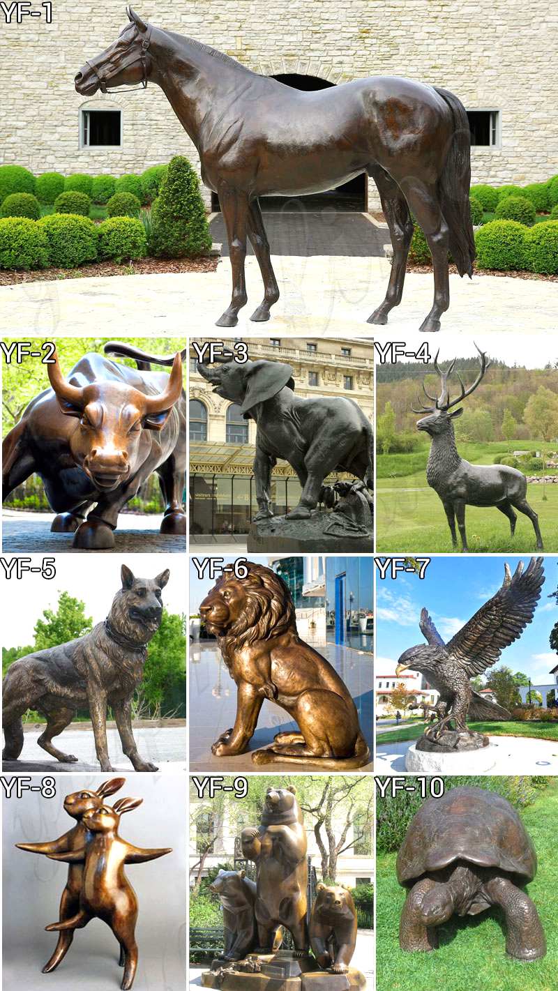 bronze animal statues for sale