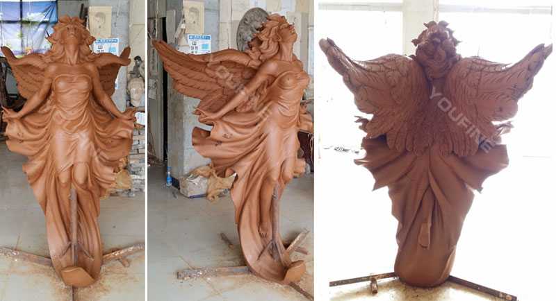 custom made sexy angel bronze statue for sale