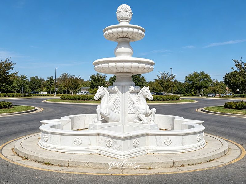 Marble Horse Water Fountain for Sale MOK-126