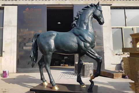 Outdoor life size green bronze casting horse statue for sale  BOKK-76
