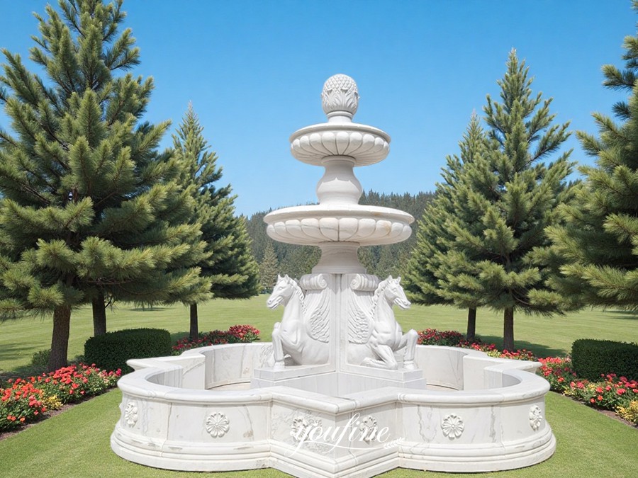 horse statue water fountain