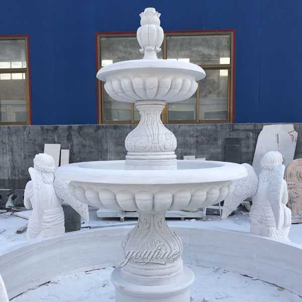 marble tiered water fountain