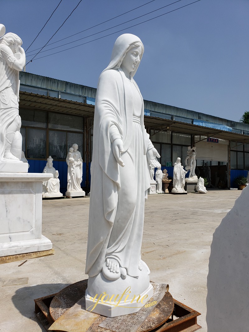 white Marble Virgin Mary Statue for a Costa Rican Church
