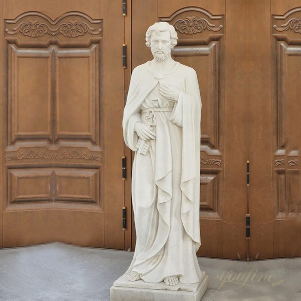 Catholic Church Saint Peter Marble Statue