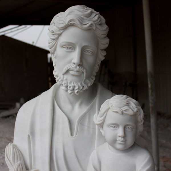 Famous Life Size Catholic Marble Statue the Father of Jesus Saint Joseph Statue for Sales