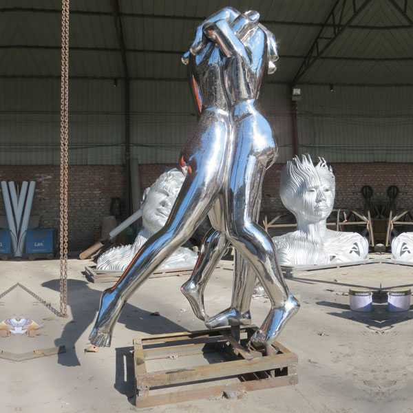 Just completed stainless steel sculpture at factory