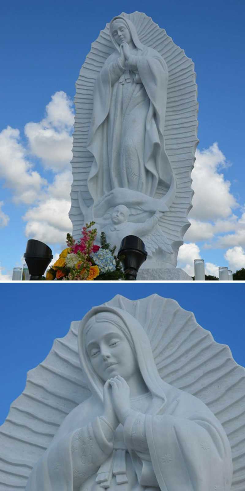 Our-Lady-of-Guadalupe-marble-statues-for-memorial-garden-at-church-designs for sale