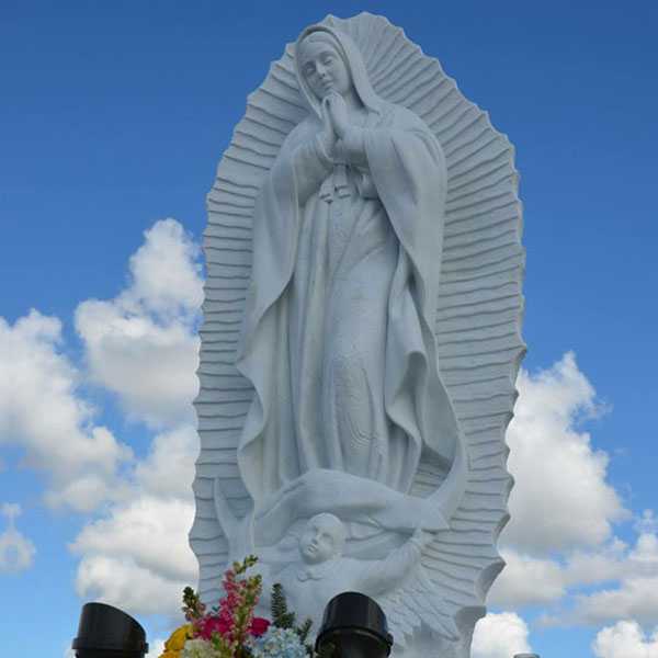 Our Lady of Guadalupe religious marble statue