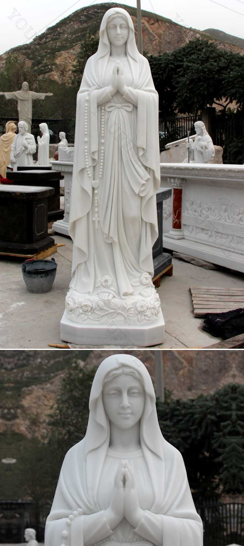 Outdoor Famous Life Size Religious Statue Our Lady of Lourdes Statue for Sale for Garden Decoration