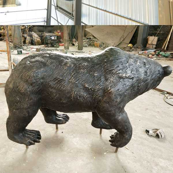 Life Size Bronze Bear Statue Outdoor Antique Animal Statue for Sale for