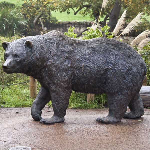 Life Size Bronze Bear Statue Outdoor Antique Animal Statue for Sale for Garden Decor BOKK-02
