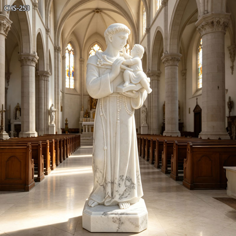 Marble Saint Anthony of Padua with Infant Jesus