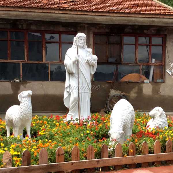 Life Size Guardian  Good Shepherd for Garden Shepherd Sculpture for Church