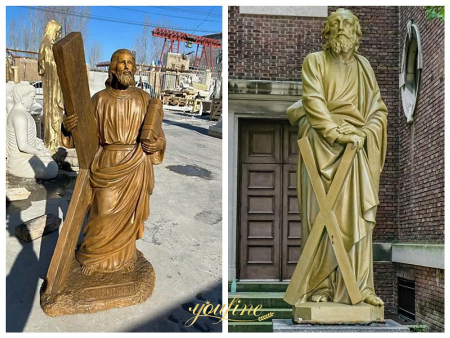 bronze St. Andrew statue