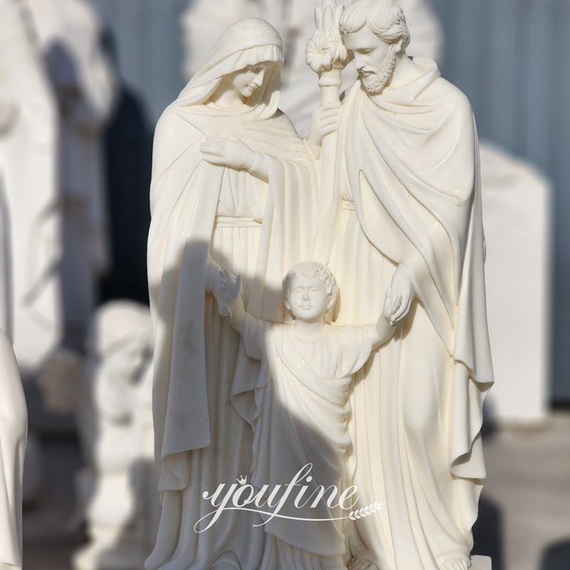 Catholic Life Size Marble Famous Holy Family Outside Statue Designs for Garden Decor for Sale CHS-606