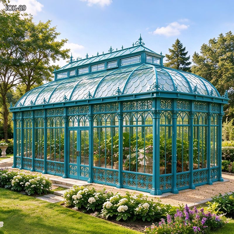 Gewächshaus aus Eisen und Glas