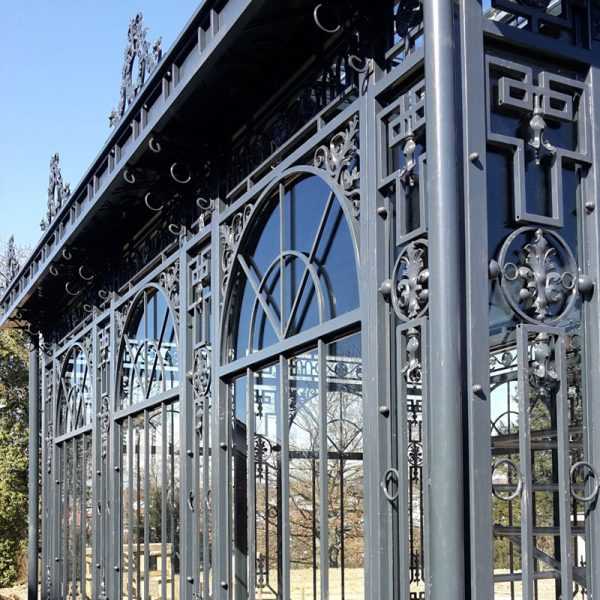large custom made cheap metal wrought iron gazebo for backyard for sale