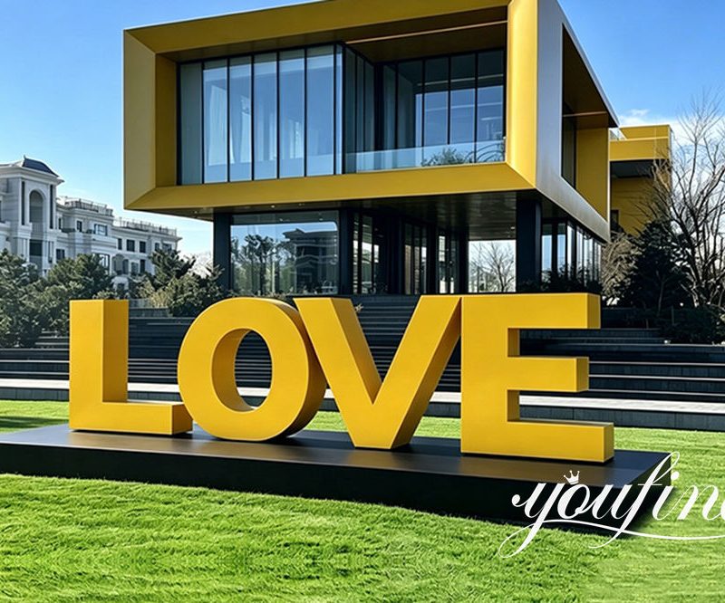 modern letter sculpture
