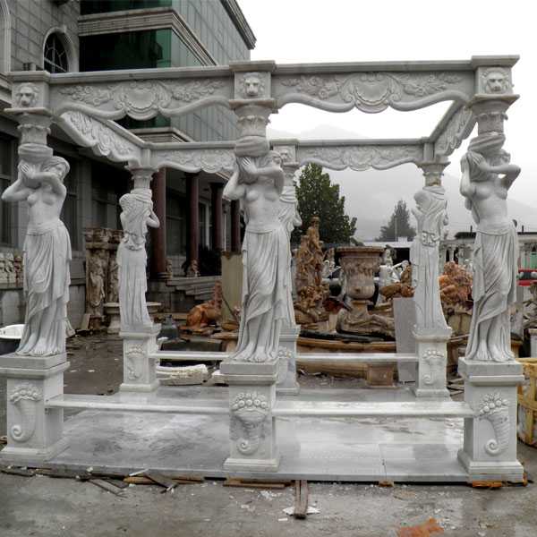 Outdoor yard marble Italy pavilion with beach factory design for sale