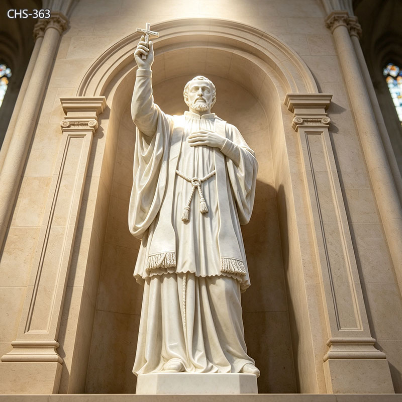 white St Francis Xavier statue