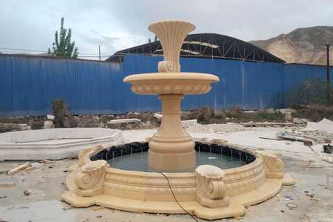 Beige-marble-fountain-is-finished