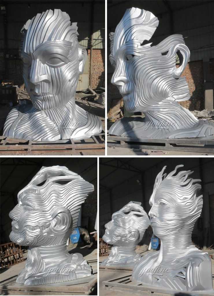 Large abstract metal art sculpture outdoor garden figure statue for