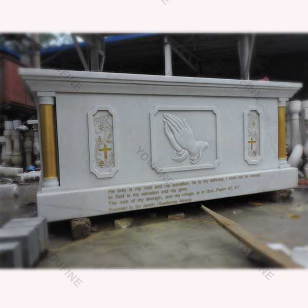 Catholic Church Decor Marble Religious Altar Table Design for Sale CHS-613