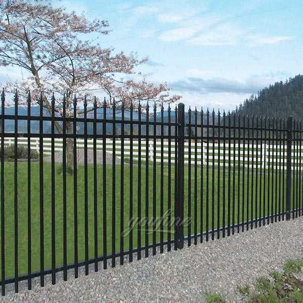 Cheap high wrought iron ornamental metal fencing panels idea for sale from iron manufacturer–IOK-134