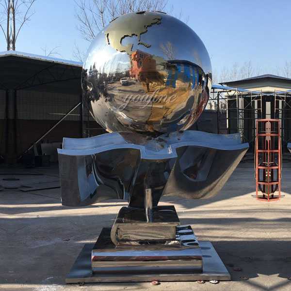 Contemporary custom made metal modern outdoor stainless steel sculpture for sales