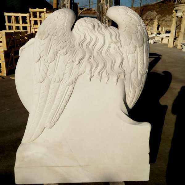 Grief angel with heart marble headstone monuments designs to buy