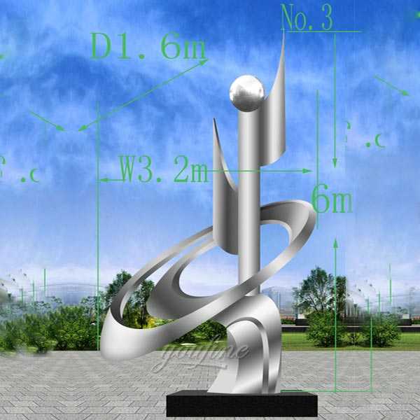 High polished mirror outdoor large modern metal art sculpture for our Saudi Arabia customer