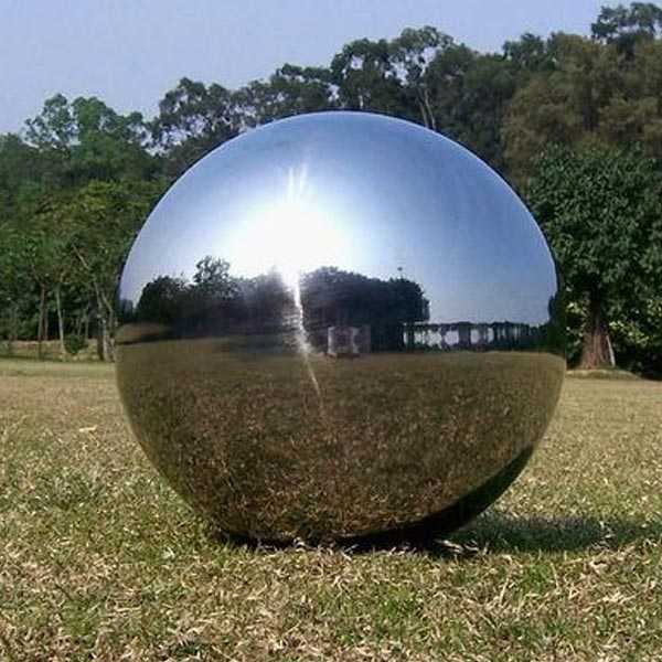 High polished outdoor modern garden metal art ball designs with different color for sale