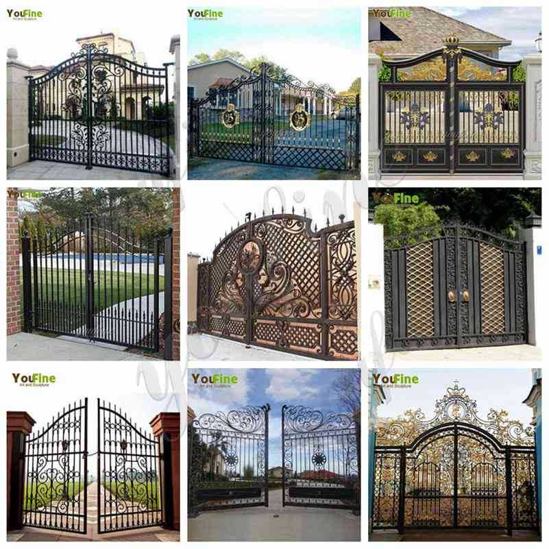 Metal Wrought Iron Garden Gate and Fence Designs for Sale