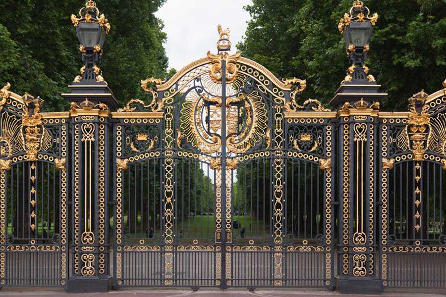 Modern large Sliding Garden Front Gates Wrought Iron Driveway for Sale IOK-181