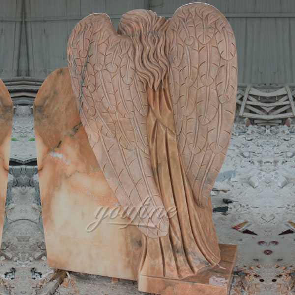 Polished granite stone angel tombstone monuments stone design for sale