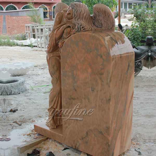 Polished granite stone angel tombstone stone design for sale