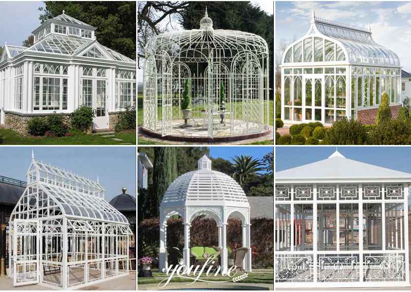 Popular Simple Design White Iron Garden Gazebo