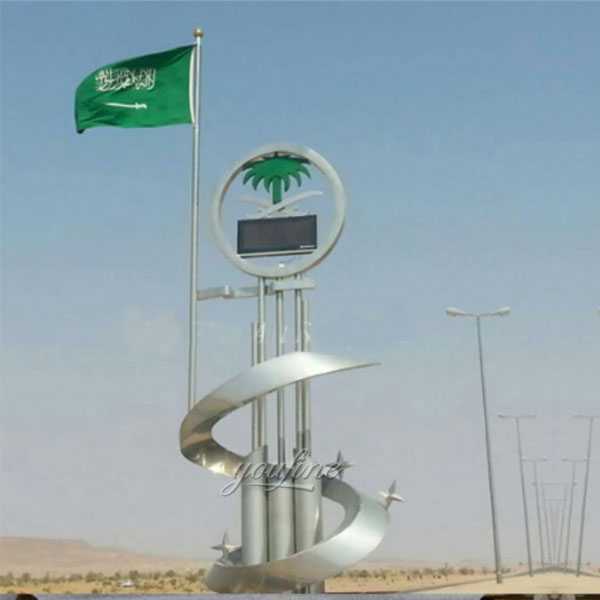 The series of Saudi Arabia giant metal art sculpture stainless steel designs for sale CSS-08