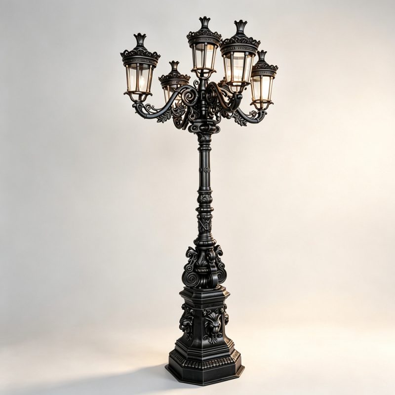 Antique Cast Iron Lamp Post for Sale IOK-140