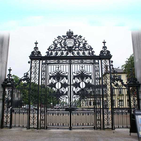 bespoke modern metal double sliding wrought iron driveway estate gate designs for sale