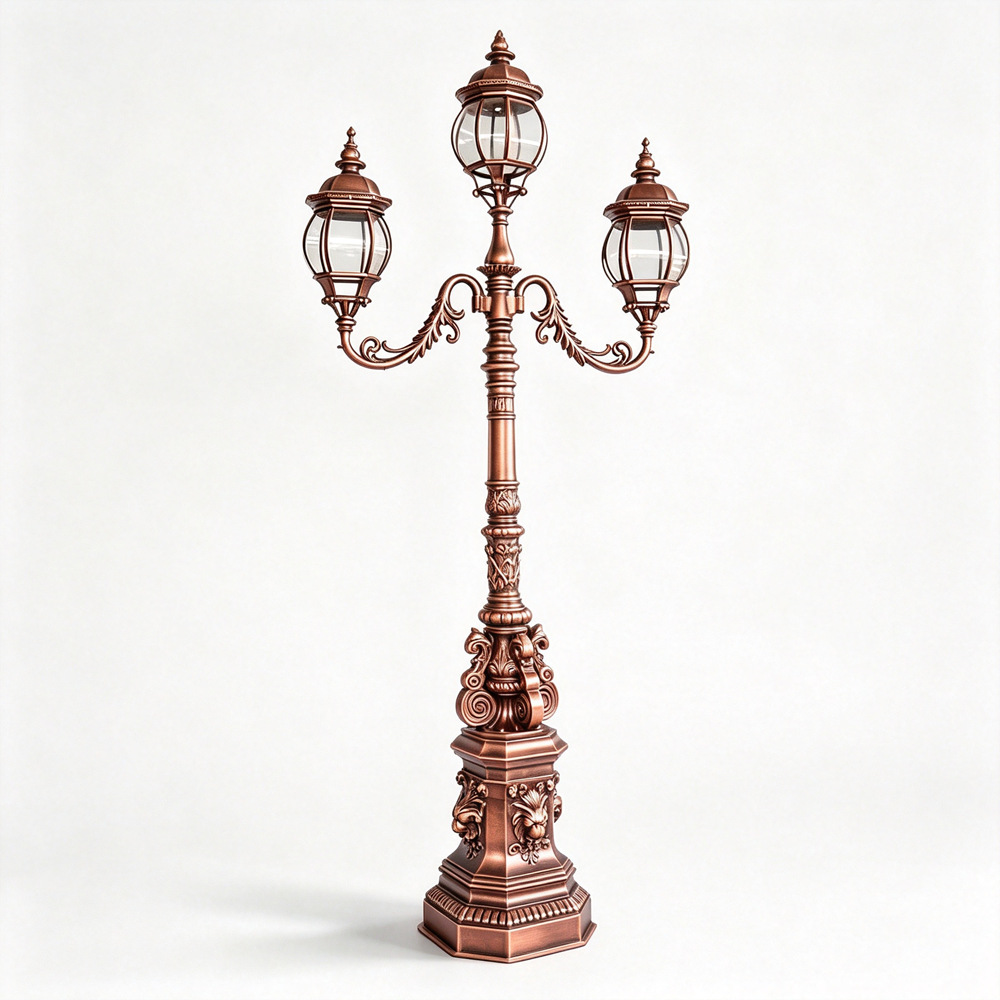 Cast Iron Outdoor Street 3 Light Lamp Post IOK-141