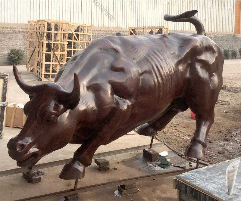 casting bronze wall street bull statue for sale