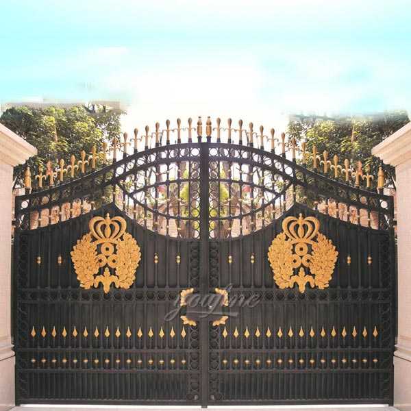 decorative beautiful double driveway modern sliding wrought iron gate designs for sale
