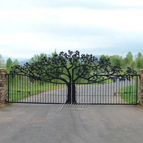 Iron Gate Cutomized Luxury Wrought Iron Gate And Designs For Sale