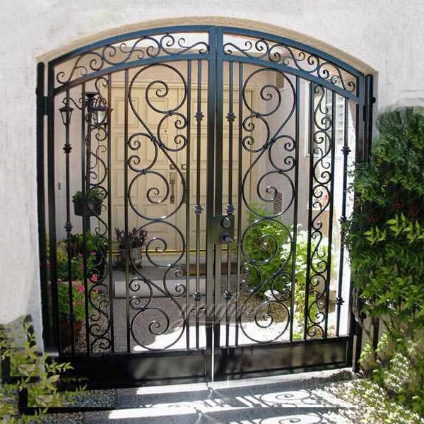 factory supply high quality wrought iron outdoor front gate for home decor for sale