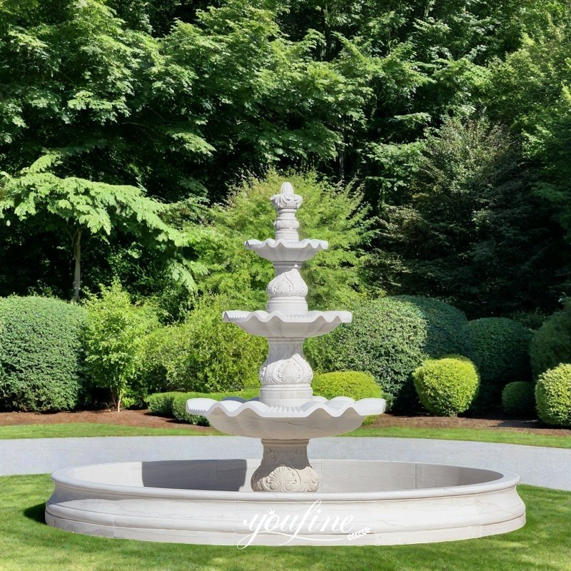 home depot garden white fountain